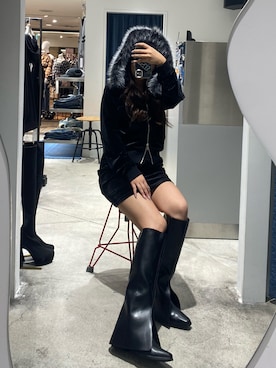 「SPIRALGIRL（スパイラルガール）のアイテム（トップス）」を使った、momokaさん（レディース・155cm）の秋コーディネート