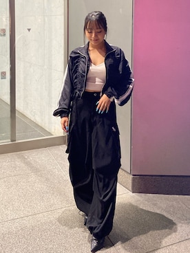 「アイテム（ブルゾン）」を使った、momokaさん（レディース・155cm）の夏コーディネート