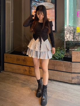 「韓国コーデ」｜momokaさん（レディース・155cm）の秋コーディネート