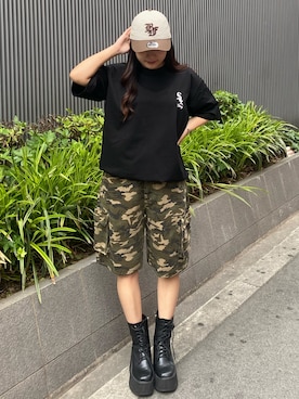 「ストリートカジュアル」｜momokaさん（レディース・155cm）の夏コーディネート