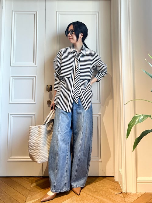 セール】ラインデニムパンツ（デニムパンツ）｜allureville