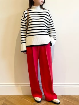 「allureville（アルアバイル）のアイテム（その他パンツ）」を使った、Takagi.Yさん（レディース・159cm）の冬コーディネート