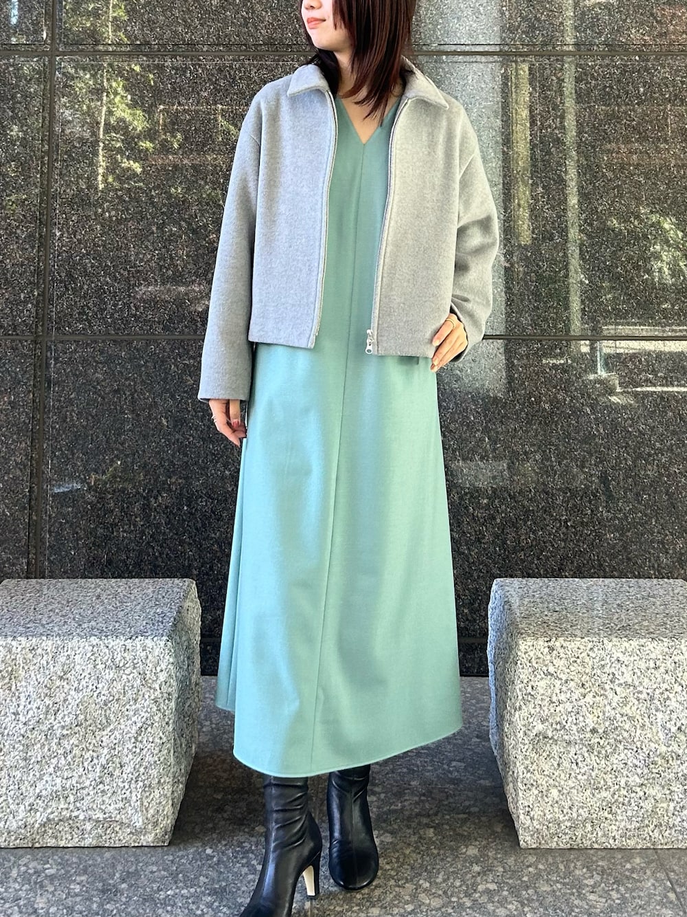 Takagi.Yさんの「ジーロンラムドリズラーブルゾン（allureville）」を使ったコーディネートの1枚目の写真