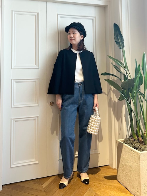 セール】【LOULOU WILLOUGHBY】デニムテーパードパンツ（デニム