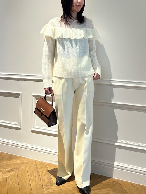 セール】【LOULOU WILLOUGHBY】モヘヤラッフルプルオーバー（ニット