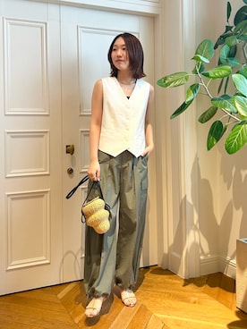 「allureville（アルアバイル）のアイテム（その他パンツ）」を使った、Takagi.Yさん（レディース・159cm）の春コーディネート