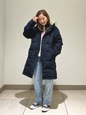 「GEVACO」｜「アイテム（スウェット）」を使った、Uchino.150cmさん（レディース・150cm）の秋コーディネート
