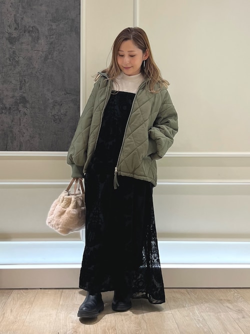 fredy emue ワンピース ベロアオパールキャミワンピース