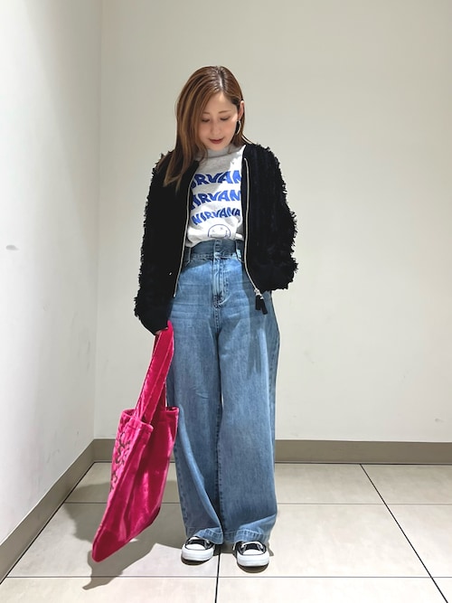 CASSELINI/キャセリーニ】ベロア刺繍トートバッグ（トートバッグ