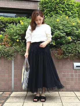 「Moon Bird（ムーンバード）のアイテム」を使った、Uchino.150cmさん（レディース・150cm）の夏コーディネート