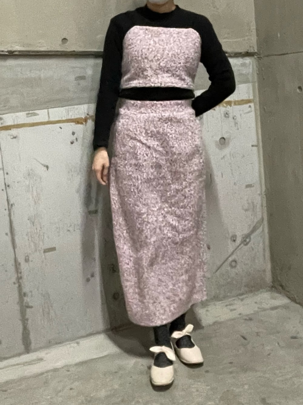 「グレイルコーデ、GRL、セットアップ、セットアップスタイル、セパレート、ボアコーデ」｜「GRLのアイテム（つなぎ/オールインワン、ピンク系）」を使った、__.umbu.さん（レディース・158cm）の冬コーディネートの1枚目の写真