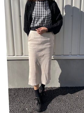 「abc une face（アーベーセーアンフェイス）のアイテム」を使った、__.umbu.さん（レディース・158cm）の秋コーディネート