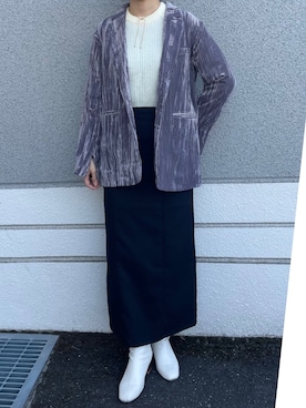 「KBF（ケイビーエフ）のアイテム（その他アウター）」を使った、__.umbu.さん（レディース・158cm）の冬コーディネート