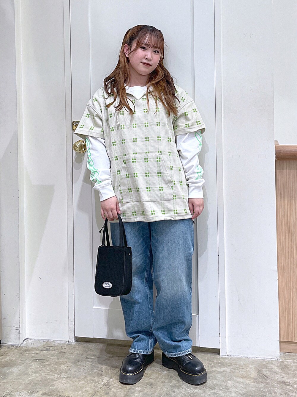 Xgirlチュニック♡ X-girl（エックスガール）の「FLORAL CAMO BABYDOLL TUNIC