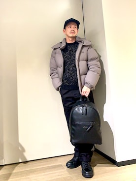 「アイテム（バッグ）」を使った、TOI-Tさん（メンズ・170cm）の冬コーディネート