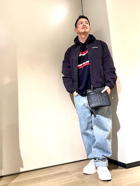 「アイテム（バッグ）」を使った、TOI-Tさん（メンズ・170cm）の冬コーディネート