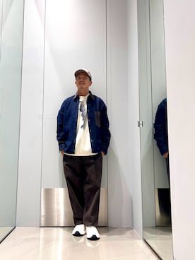 「ARMANI EXCHANGE（アルマーニエクスチェンジ）のアイテム（キャップ）」を使った、TOI-Tさん（メンズ・170cm）の秋コーディネート