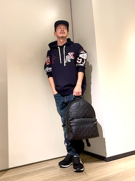 「アイテム（バッグ）」を使った、TOI-Tさん（メンズ・170cm）の秋コーディネート