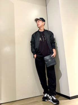 「ARMANI EXCHANGE（アルマーニエクスチェンジ）のアイテム」を使った、TOI-Tさん（メンズ・170cm）の夏コーディネート