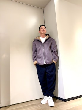 「アイテム（ムートンコート）」を使った、TOI-Tさん（メンズ・170cm）の冬コーディネート