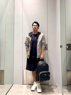 「アイテム（ナイロンジャケット）」を使った、TOI-Tさん（メンズ・170cm）の夏コーディネート