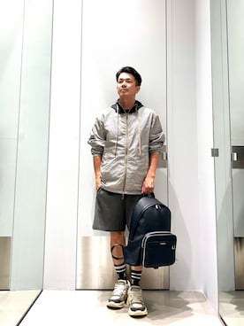 「アイテム（ナイロンジャケット）」を使った、TOI-Tさん（メンズ・170cm）の夏コーディネート