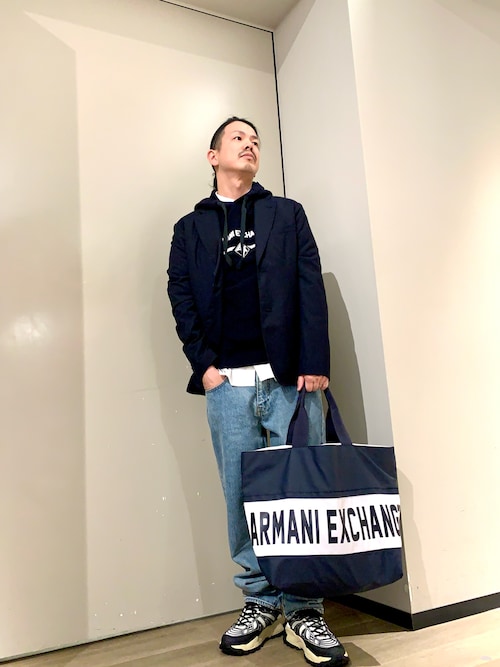 【A/X Armani Exchange】オールオーバー イーグル Tシャツ ♪ オールオーバージャカードロゴ 半袖クルーネックTシャツ