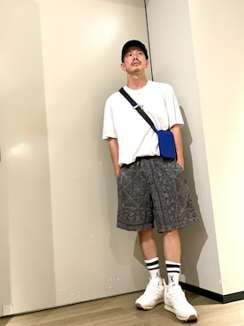 「ARMANI EXCHANGE（アルマーニエクスチェンジ）のアイテム」を使った、TOI-Tさん（メンズ・170cm）の夏コーディネート
