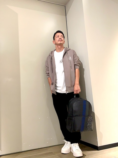   ネイビー ストライプリュック バックパック ザック フラップバックパック - トーキョーバイク