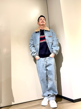 「セットアップスタイル」｜「アイテム（ブルゾン）」を使った、TOI-Tさん（メンズ・170cm）の冬コーディネート