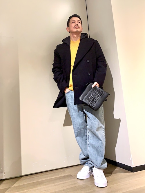 A|X アルマーニ エクスチェンジ】デタッチャブルフード ハーフコート