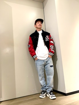 「アイテム（キャップ）」を使った、TOI-Tさん（メンズ・170cm）の秋コーディネート