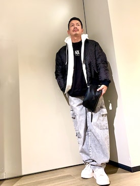 「アイテム（ブルゾン）」を使った、TOI-Tさん（メンズ・170cm）の秋コーディネート