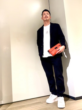 「アイテム（スラックス）」を使った、TOI-Tさん（メンズ・170cm）の秋コーディネート