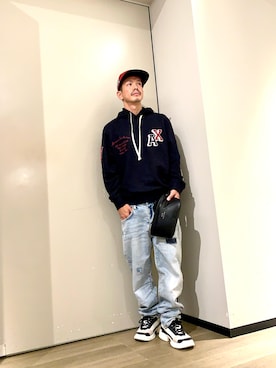 「アイテム（ボディバッグ/ウエストポーチ）」を使った、TOI-Tさん（メンズ・170cm）の夏コーディネート