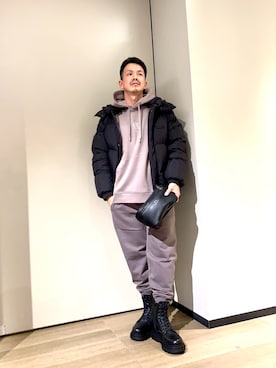 「アイテム（ボディバッグ/ウエストポーチ）」を使った、TOI-Tさん（メンズ・170cm）の冬コーディネート