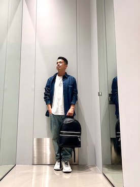 「ARMANI EXCHANGE（アルマーニエクスチェンジ）のアイテム（シャツ/ブラウス）」を使った、TOI-Tさん（メンズ・170cm）の秋コーディネート
