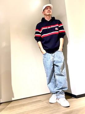 「アイテム（スウェット）」を使った、TOI-Tさん（メンズ・170cm）の秋コーディネート