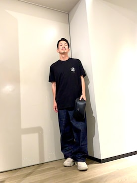 「ARMANI EXCHANGE（アルマーニエクスチェンジ）のアイテム」を使った、TOI-Tさん（メンズ・170cm）の夏コーディネート