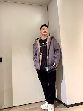 「アイテム（ボディバッグ/ウエストポーチ）」を使った、TOI-Tさん（メンズ・170cm）の冬コーディネート