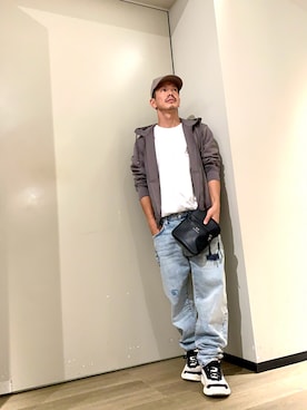 「アイテム（キャップ）」を使った、TOI-Tさん（メンズ・170cm）の夏コーディネート