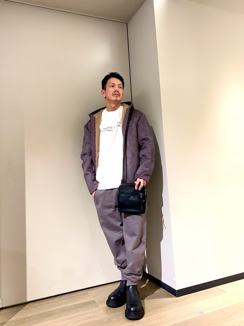 セール】【A|X アルマーニ エクスチェンジ】CL フェイクムートン×ボア