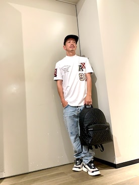 「アイテム（トップス）」を使った、TOI-Tさん（メンズ・170cm）の夏コーディネート