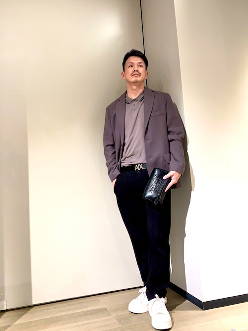 アルマーニエクスチェンジ ベルト リバーシブル ネイビー 袋付き A|X