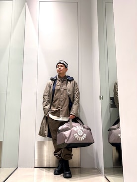 「アイテム（ボストンバッグ、ベージュ系）」を使った、TOI-Tさん（メンズ・170cm）の秋コーディネート