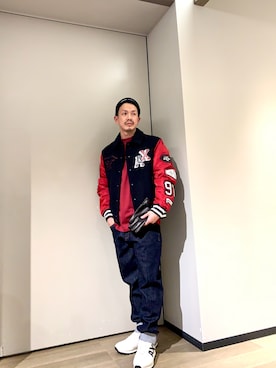 「アイテム（ニットキャップ/ビーニー）」を使った、TOI-Tさん（メンズ・170cm）の冬コーディネート