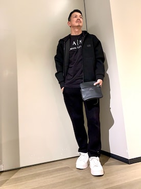 「ARMANI EXCHANGE（アルマーニエクスチェンジ）のアイテム」を使った、TOI-Tさん（メンズ・170cm）の秋コーディネート