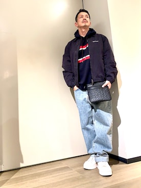 「アイテム（ショルダーバッグ）」を使った、TOI-Tさん（メンズ・170cm）の秋コーディネート