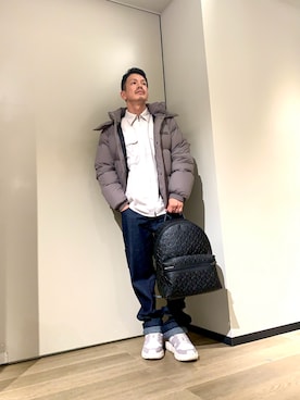 「アイテム（ダウンジャケット/コート）」を使った、TOI-Tさん（メンズ・170cm）の秋コーディネート