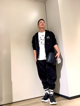 「アイテム（スウェットパンツ）」を使った、TOI-Tさん（メンズ・170cm）の秋コーディネート